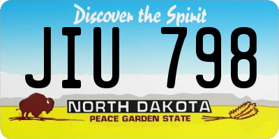 ND license plate JIU798