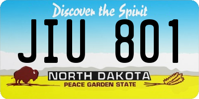 ND license plate JIU801