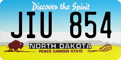 ND license plate JIU854