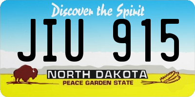 ND license plate JIU915