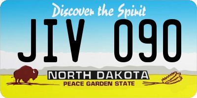 ND license plate JIV090