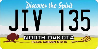 ND license plate JIV135