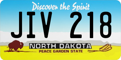 ND license plate JIV218