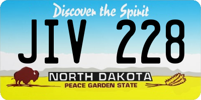 ND license plate JIV228