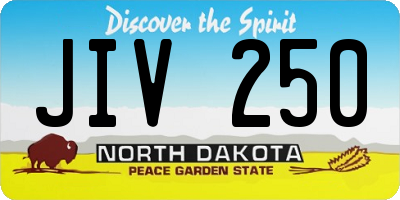 ND license plate JIV250