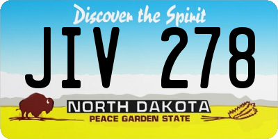 ND license plate JIV278