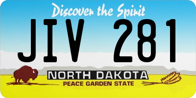ND license plate JIV281