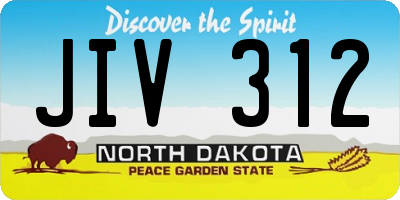 ND license plate JIV312