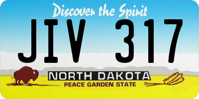 ND license plate JIV317