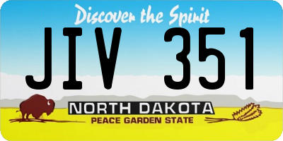 ND license plate JIV351