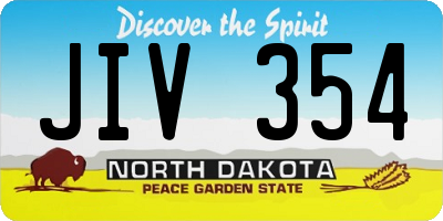 ND license plate JIV354