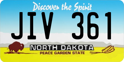 ND license plate JIV361