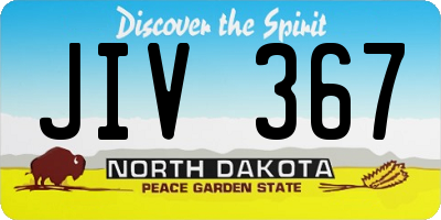 ND license plate JIV367