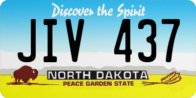 ND license plate JIV437