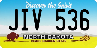 ND license plate JIV536