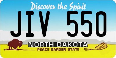 ND license plate JIV550