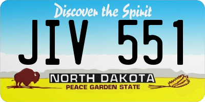ND license plate JIV551