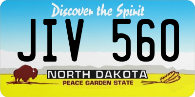 ND license plate JIV560