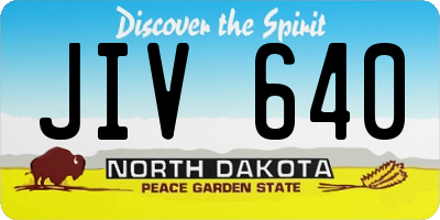 ND license plate JIV640