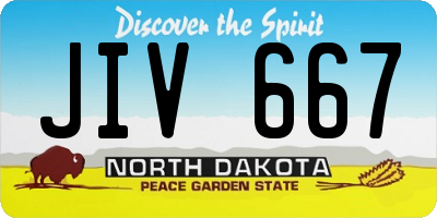 ND license plate JIV667