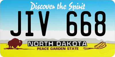 ND license plate JIV668