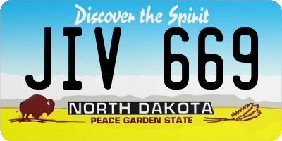 ND license plate JIV669