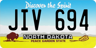 ND license plate JIV694