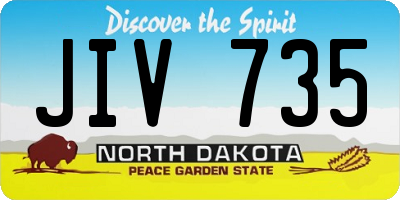 ND license plate JIV735