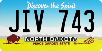 ND license plate JIV743