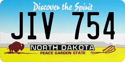 ND license plate JIV754