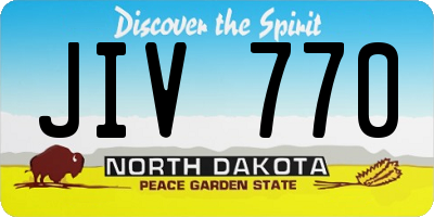 ND license plate JIV770