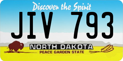 ND license plate JIV793