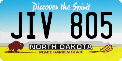 ND license plate JIV805