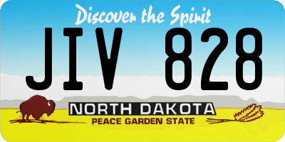 ND license plate JIV828