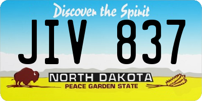 ND license plate JIV837