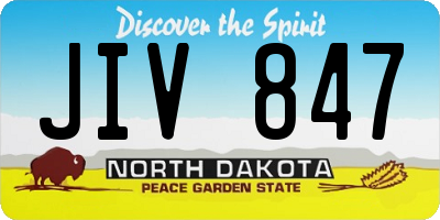 ND license plate JIV847