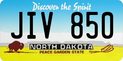 ND license plate JIV850