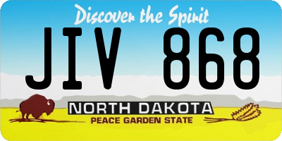ND license plate JIV868