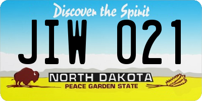 ND license plate JIW021