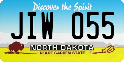 ND license plate JIW055
