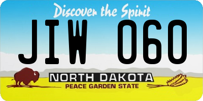 ND license plate JIW060