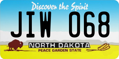 ND license plate JIW068
