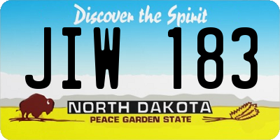 ND license plate JIW183