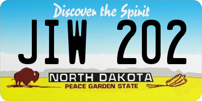 ND license plate JIW202