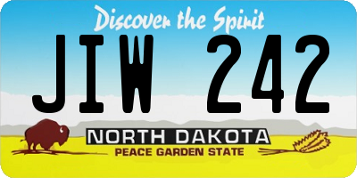 ND license plate JIW242