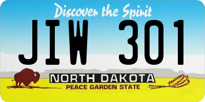 ND license plate JIW301