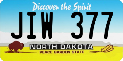 ND license plate JIW377