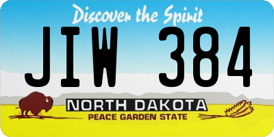 ND license plate JIW384