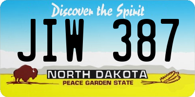 ND license plate JIW387