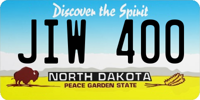 ND license plate JIW400